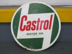 Circular Castrol Aluminium Sign