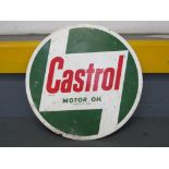 Circular Castrol Aluminium Sign