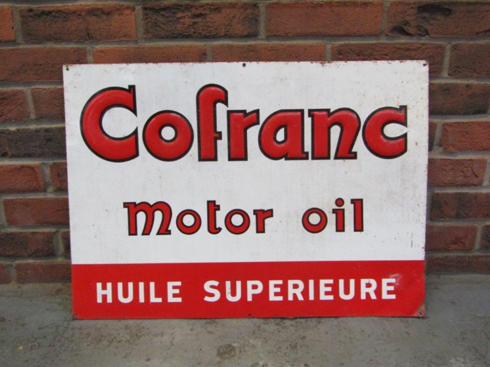 Original Cofranc Motor Oil Pressed Tin Sign