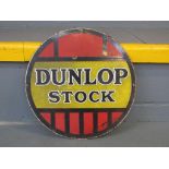 Vintage Enamel Dunlop Stock Sign