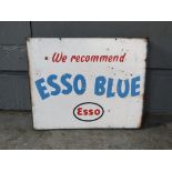 Double Sided Vintage Esso Blue Flange Sign