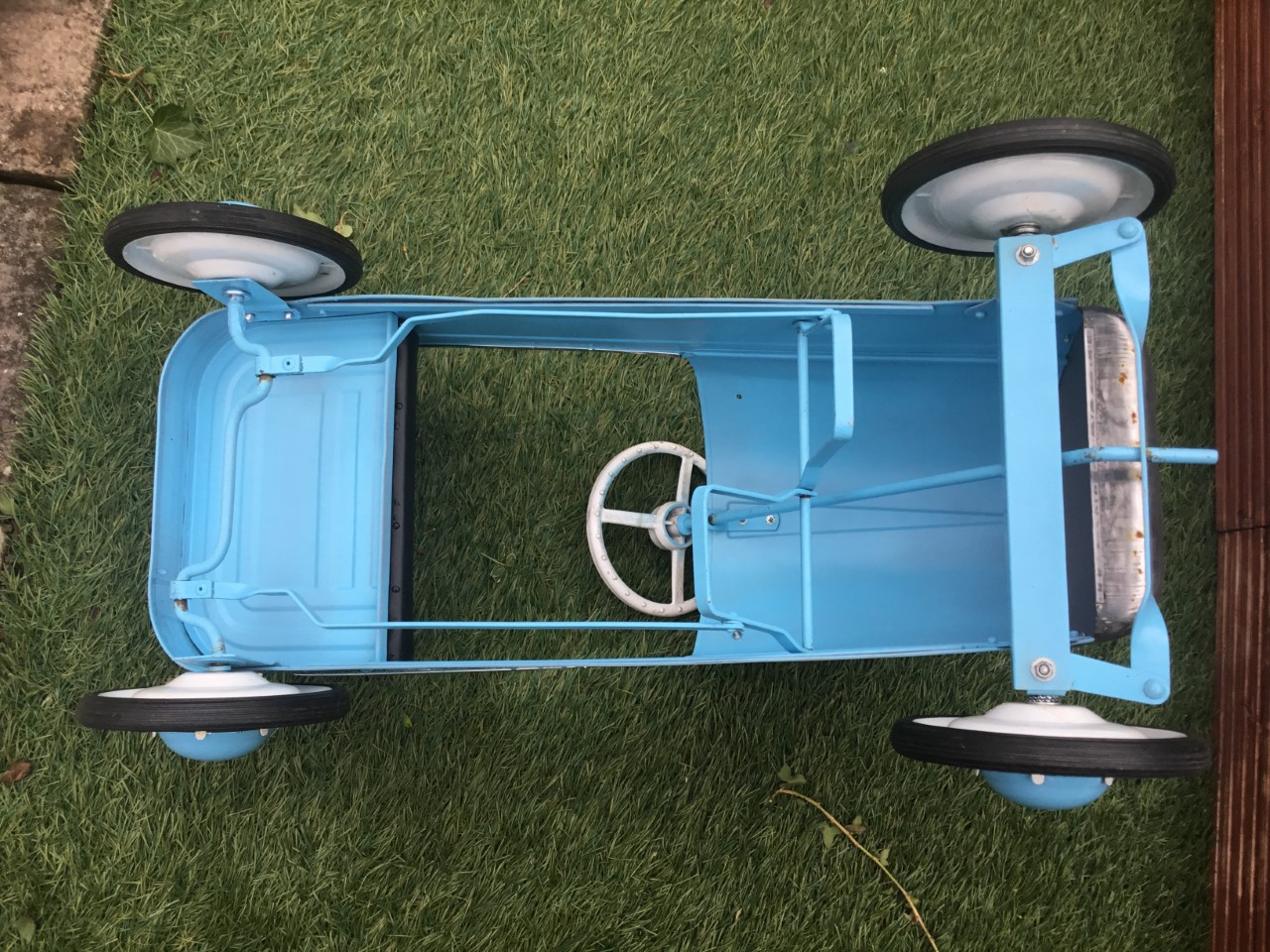 Vintage Childs Pedal Car Blue - Image 3 of 3