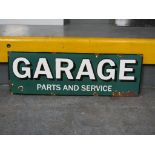 Garage Parts And Services Enamel Sign