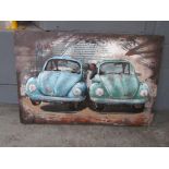 VW Beetle 3D Wall Art in Metal