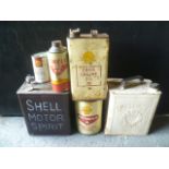 Mixed Lot Of Shell Petrol, Oil and Grease Tins