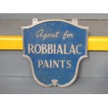 Vintage Cast Aluminium Robbialac Paints Double Sided Sign