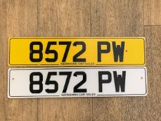 Cherished Registration Number 8572 PW on Retention