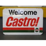 Aluminium Castrol Sign - 'Welcome'