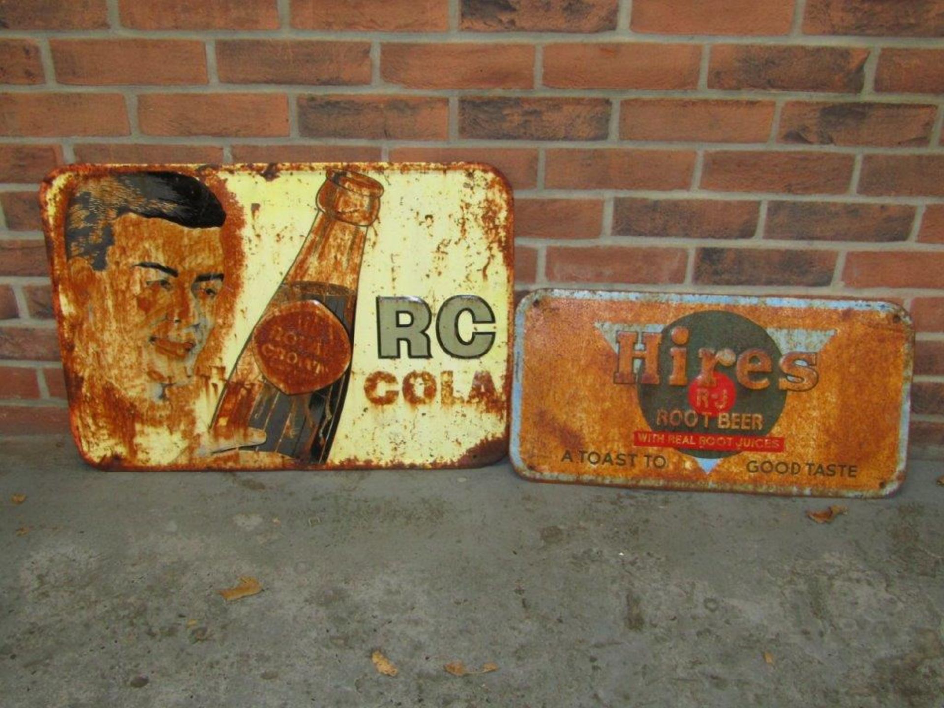 Hires Root Beer and Royal Crown Cola Vintage Signs