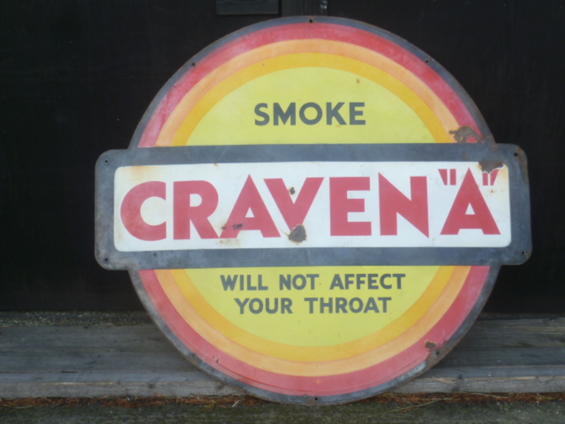 Large Craven A Vintage Enamel Sign