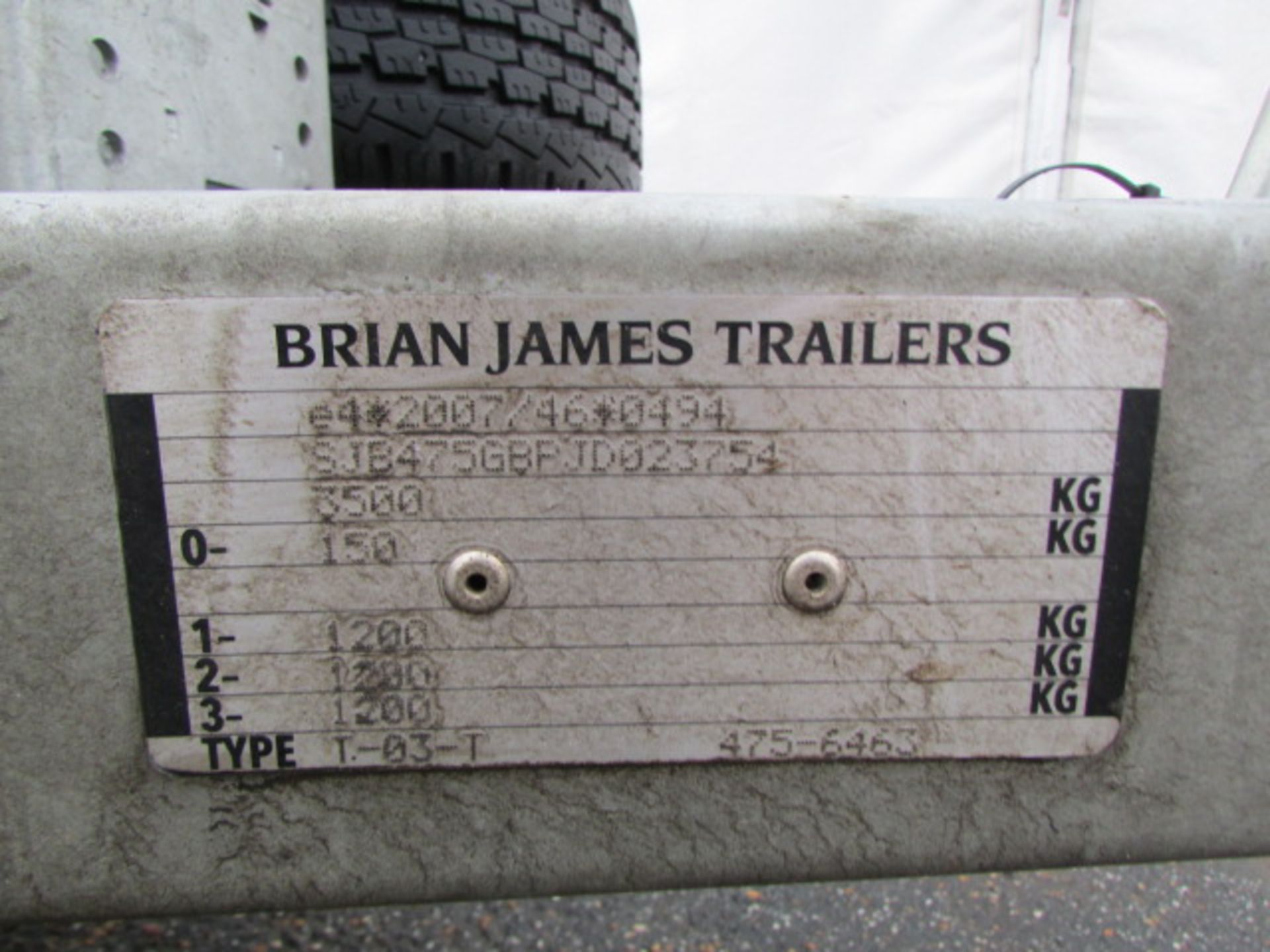 18/19 Brian James 3 Axle Trailer - Image 10 of 12