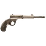 A PRE-WAR DOLLAR MKV(?) AIR PISTOL IN .177 CALIBRE, 5.5inch sighted barrel, chequered grip, no