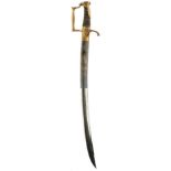 A VERY RARE FRENCH "SWORD FOR THE BRAVES" BY BOUTET, 64.5cm curved blade with clipped back point,