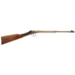 A PRE-WAR GERMAN DIANA AIR RIFLE IN .177 CALIBRE, 17.75inch sighted barrel, traces of plated finish,