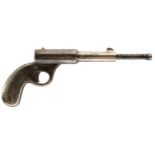 A PRE-WAR DOLLAR MKIV(?) AIR PISTOL IN .177 CALIBRE, 5.5inch sighted barrel, chequered grip, no
