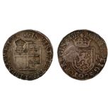 SCOTLAND, Mary 1542-67, first period testoon 1556 with crown over thistle countermark, F/VF,