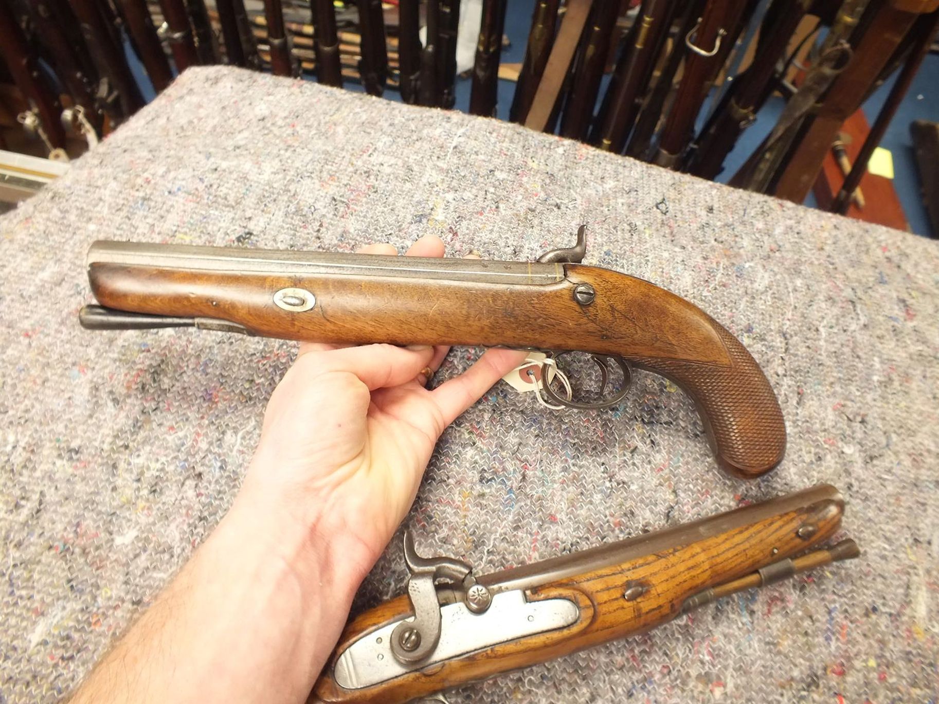 A 14-BORE PERCUSSION OFFICER'S PISTOL, 10inch sighted octagonal barrel, border and scroll engraved - Image 11 of 11