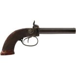 A 32-BORE DOUBLE BARRELLED PERCUSSION TRAVELLING OR OFFICER'S PISTOL BY WESTLEY RICHARDS, 6inch