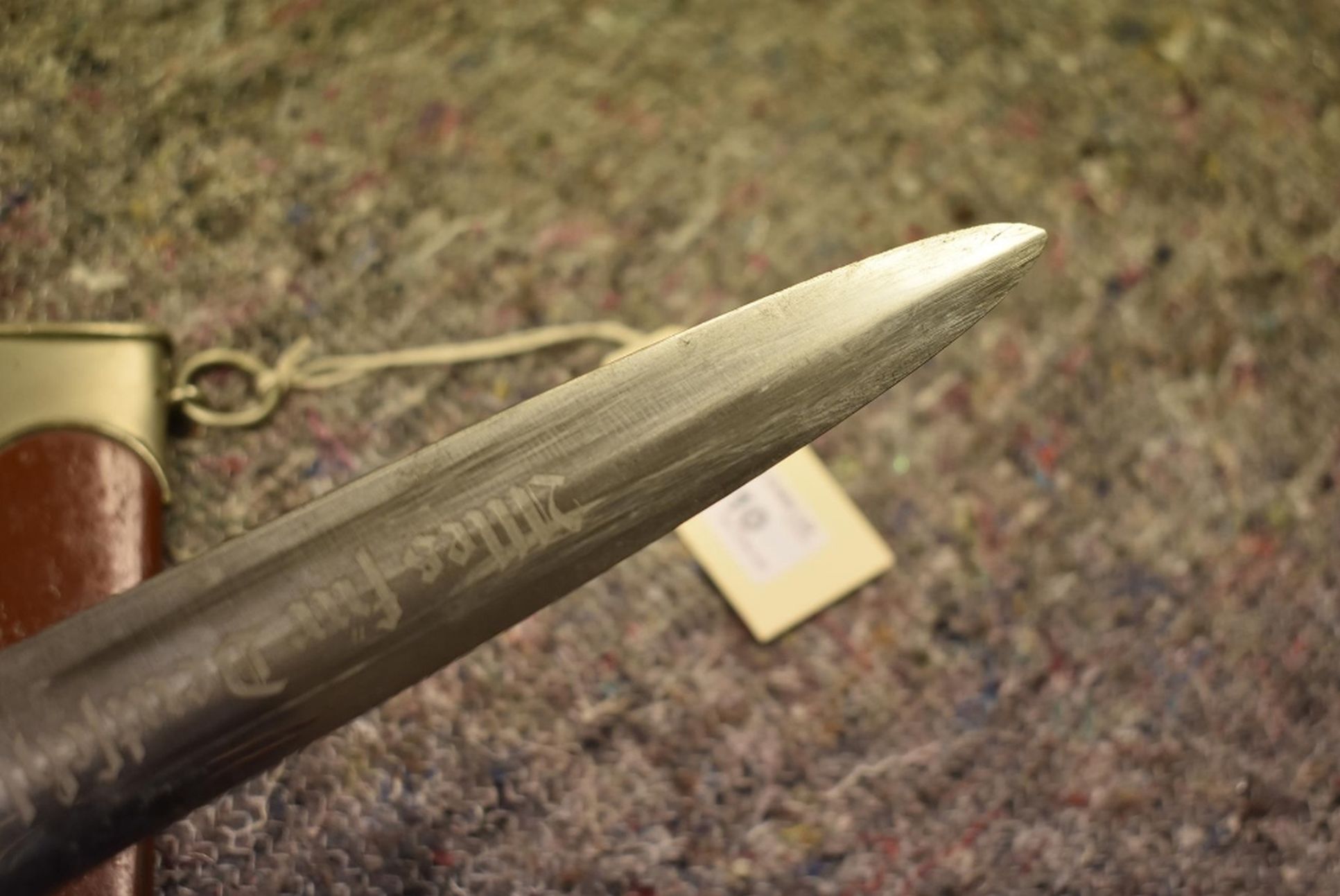 A THIRD REICH SA DAGGER, 21.5cm flattened diamond section blade by Anton Wingen, etched motto, - Image 6 of 7