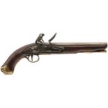 A .650 CALIBRE OXFORDSHIRE YEOMANRY FLINTLOCK LIGHT DRAGOON SERVICE PISTOL, 9inch barrel signed