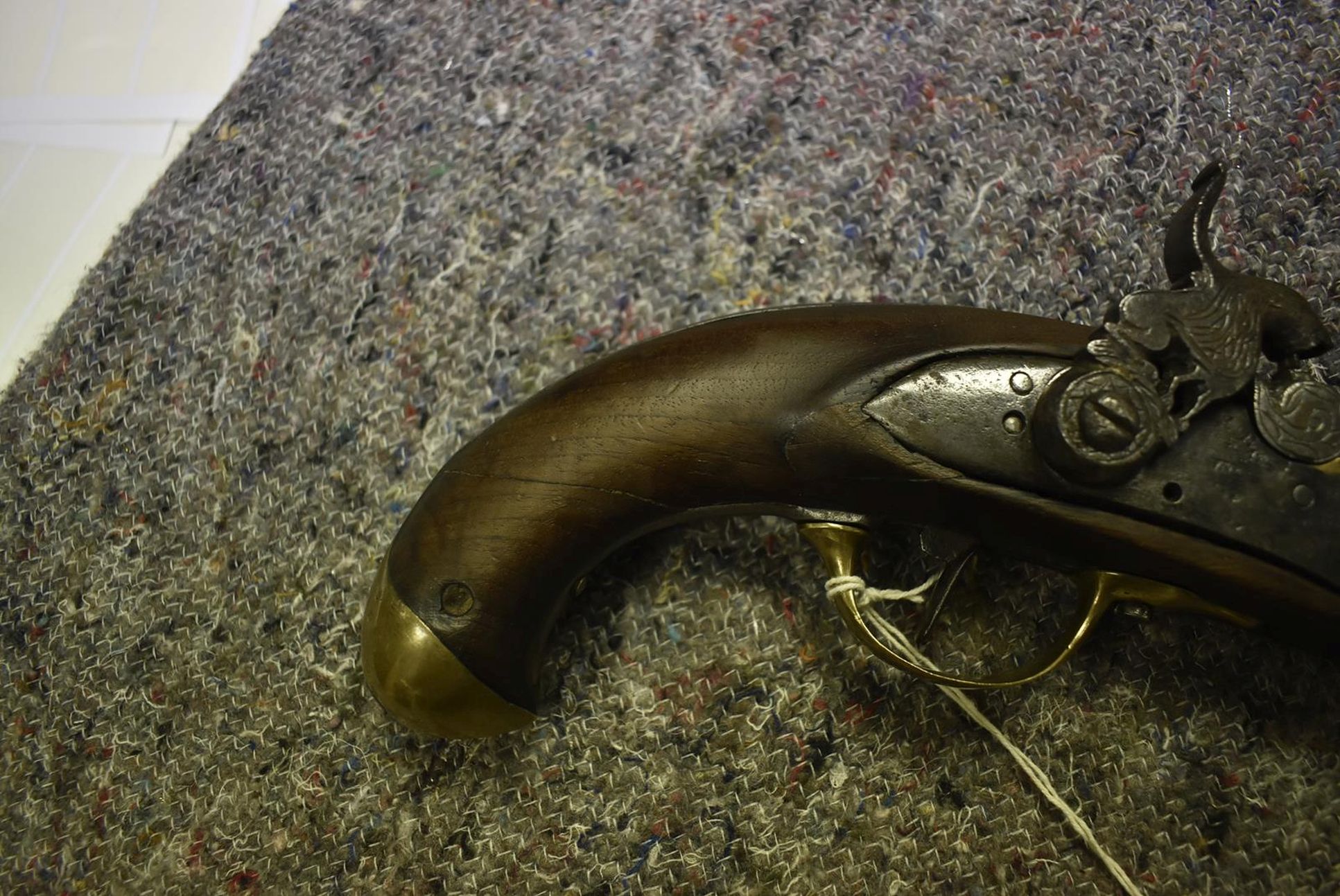 A SPANISH 13-BORE PERCUSSION SERVICE PISTOL, 6.5inch barrel, bevelled lock converted from flintlock, - Image 3 of 10