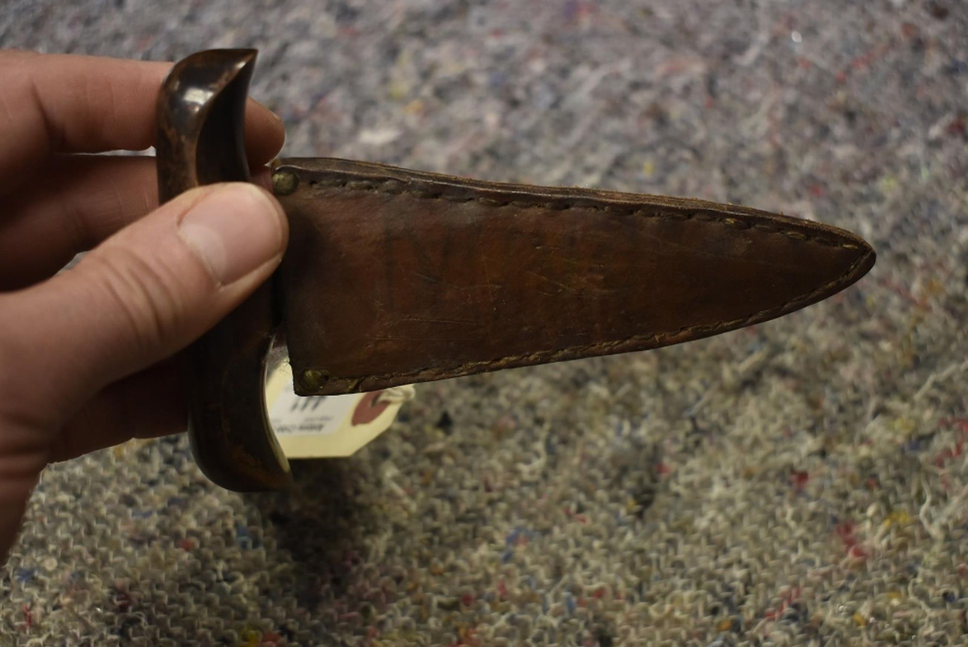 A 19TH CENTURY GAMBLER'S PUSH DAGGER, 8cm flattened diamond section blade stamped with the - Image 3 of 7