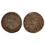 SCOTLAND, Mary Queen of Scots, silver testoon 1560, crowned arms of Francis and Mary, rev: crowned