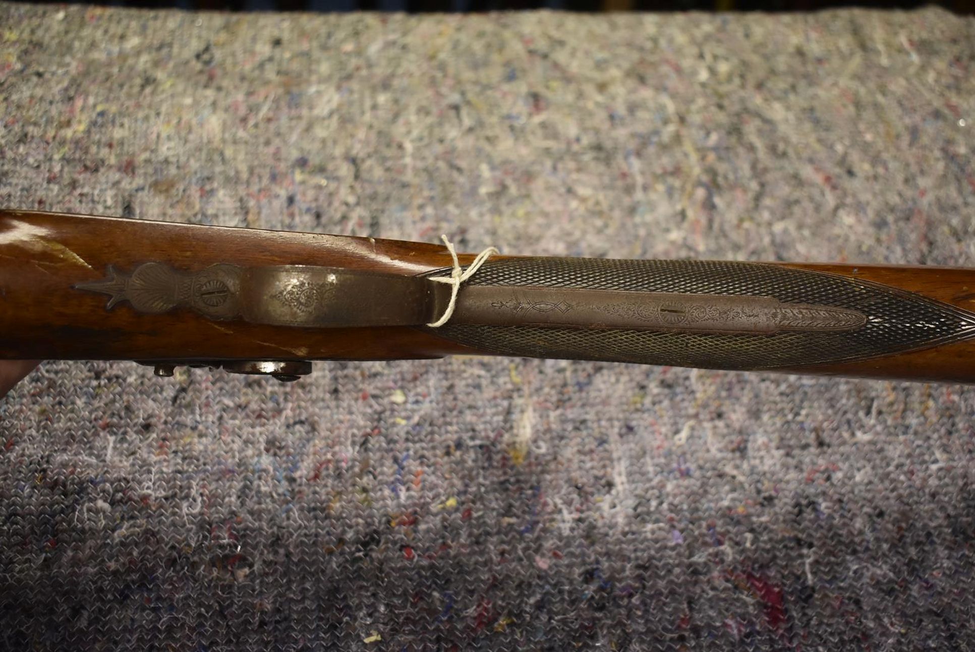 A LARGE PERCUSSION BLUNDERBUSS, 21.75inch barrel with 2.25inch diameter flared muzzle, engraved J. - Image 4 of 13
