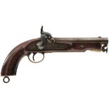 A .577 EAST INDIA GOVERNMENT PERCUSSION SHORT LANCER SERVICE PISTOL, 7.5inch sighted barrel, the