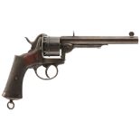 A 54-BORE CONTINENTAL SIX-SHOT PINFIRE REVOLVER, 6.5inch sighted sliding frame barrel, the release