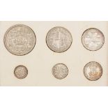 GEORGE V (1910-36), boxed silver proof set, wreath crown to sixpence.