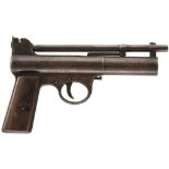 A PRE-WAR WEBLEY MARK I AIR PISTOL IN .22 CALIBRE, 7inch sighted barrel, the left and right sides