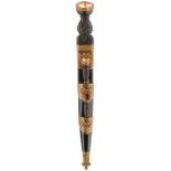 A CASED BLACK WATCH OFFICER'S SCOTTISH REGIMENTAL DIRK, 29cm double fullered blade with faceted back