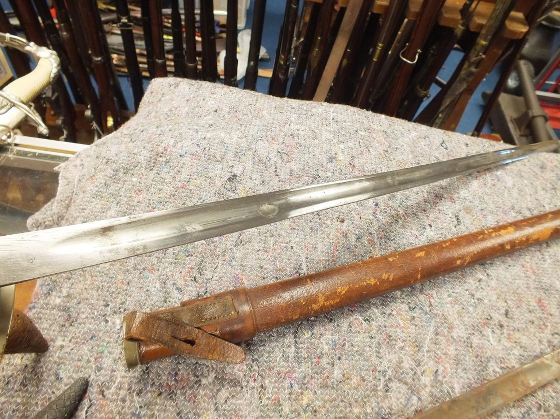 TWO 1897 PATTERN INFANTRY SWORDS, one for an Officer, the second for an NCO, each with pierced steel - Image 4 of 13