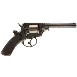 A GOOD 54-BORE FIVE-SHOT PERCUSSION FOURTH MODEL TRANTER REVOLVER, 6inch sighted octagonal blued