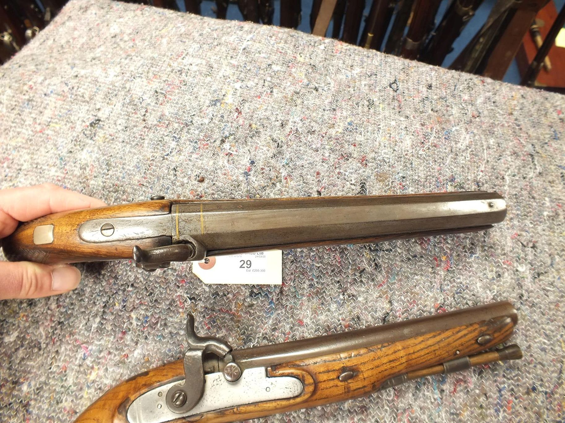 A 14-BORE PERCUSSION OFFICER'S PISTOL, 10inch sighted octagonal barrel, border and scroll engraved - Image 10 of 11