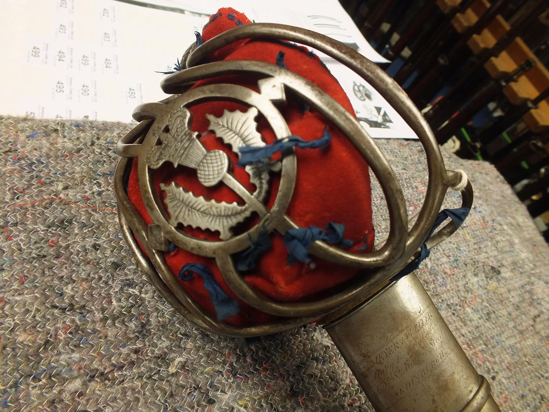 A MAGNIFICENT SCOTTISH BASKET HILTED BROADSWORD OF THE LOYAL NORTH BRITONS VOLUNTEERS, 86.5cm - Image 6 of 17