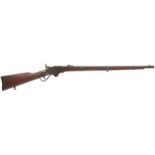 AN OBSOLETE CALIBRE SPENCER REPEATING MILITARY RIFLE, 30inch sighted barrel fitted with ramp and