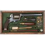 A GOOD CASED 38-BORE MODEL 51 ADAMS FIVE-SHOT PERCUSSION DRAGOON REVOLVER BY DEANE ADAMS & DEANE,