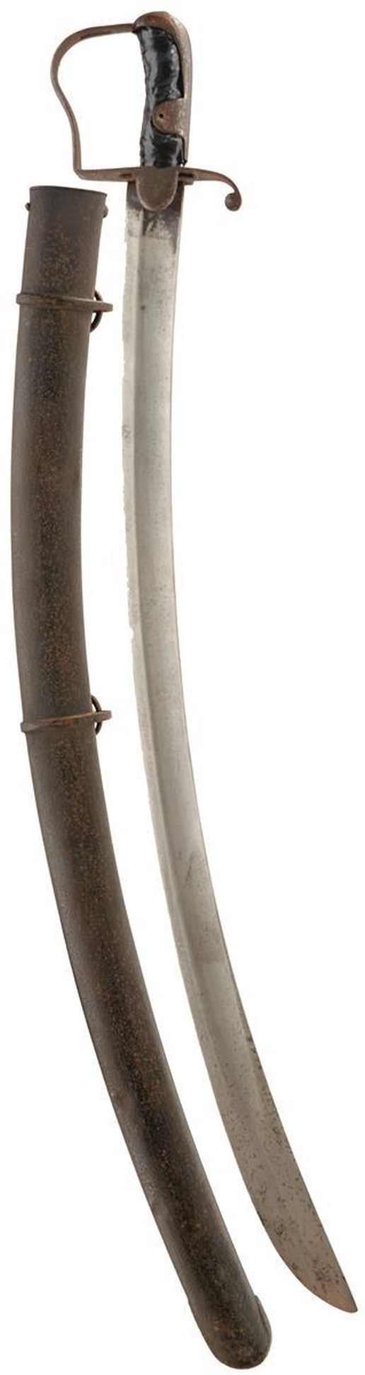 A 1796 PATTERN LIGHT CAVALRY TROOPER'S SWORD, 83cm curved blade struck with an Ordnance mark at