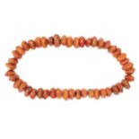 A GERMAN BALTIC TRADE LARGE AMBER BEAD NECKLACE OF LARGE PROPORTIONS, comprising 46 large
