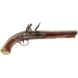 A .650 CALIBRE FLINTLOCK VOLUNTEER LIGHT DRAGOON SERVICE PISTOL BY EGG, 8.75inch barrel engraved D