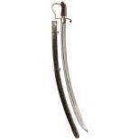 A COMPOSITE 1796 PATTERN CAVALRY TROOPER'S SWORD, 76cm blade by Gunby, later steel stirrup hilt,