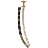 AN ETHIOPIAN IMPERIAL GUARD PRESENTATION SWORD, 76.5cm sharply curved sword by Wilkinson, maker to