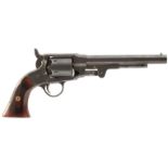 A .44 CALIBRE SIX-SHOT PERCUSSION ROGERS & SPENCER REVOLVER, 7.5inch sighted octagonal barrel, the