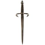 A COMPOSITE NORTH EUROPEAN LEFT HAND DAGGER IN THE EARLY 17TH CENTURY MANNER, 30cm flattened diamond