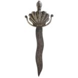 A COMPOSITE LEFT HAND DAGGER IN THE 16TH CENTURY NORTH EUROPEAN MANNER, 25cm wavy blade with