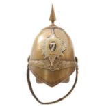 A COMPOSITE 7TH DRAGOON GUARDS TROOPER'S HELMET, the brass skull with laurel wreath headband,