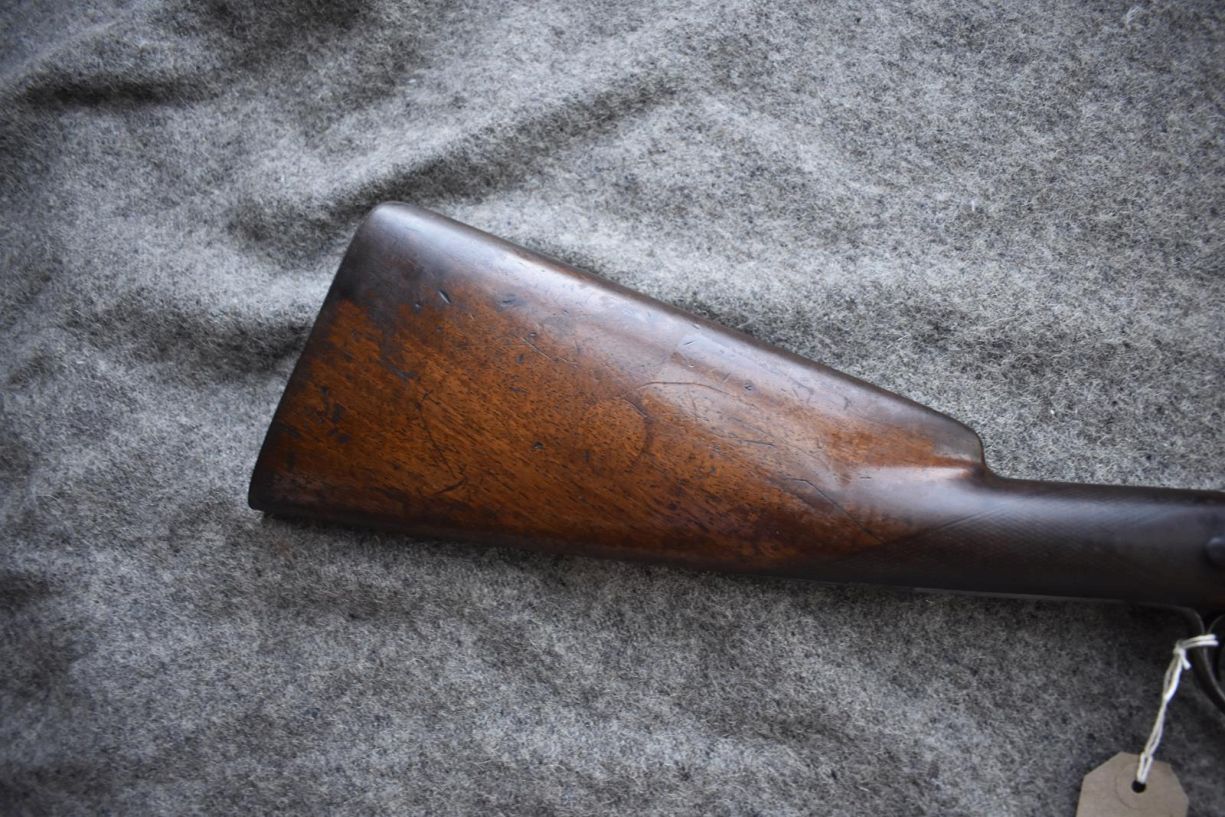 A 16-BORE DOUBLE BARRELLED PERCUSSION LIVE PIGEON GUN BY WESTLEY RICHARDS, 27inch sighted damascus - Image 3 of 14