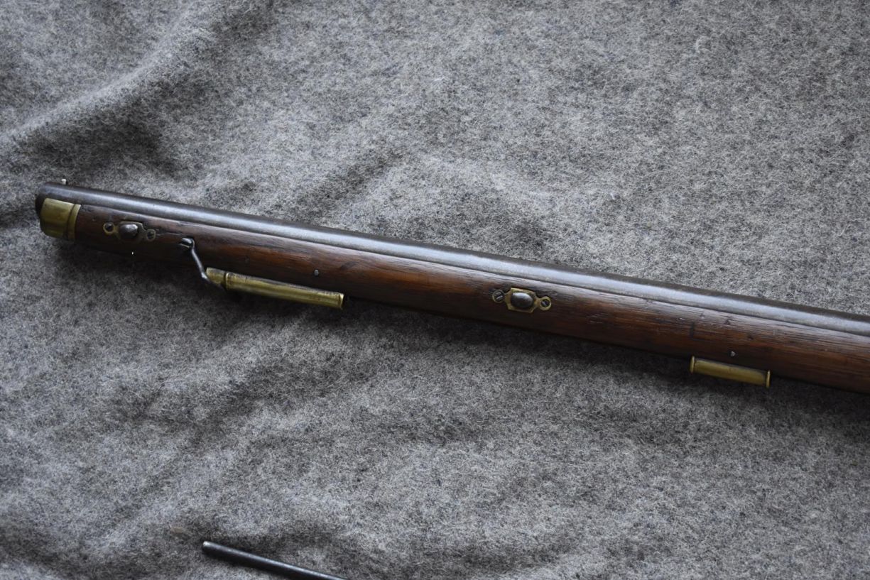 A .700 CALIBRE PERCUSSION INDIAN ARSENAL BRUNSWICK RIFLE, 30.25inch sighted barrel fitted with - Image 14 of 15